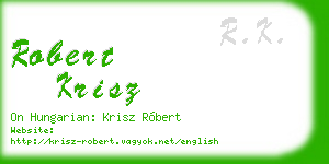 robert krisz business card