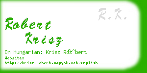 robert krisz business card